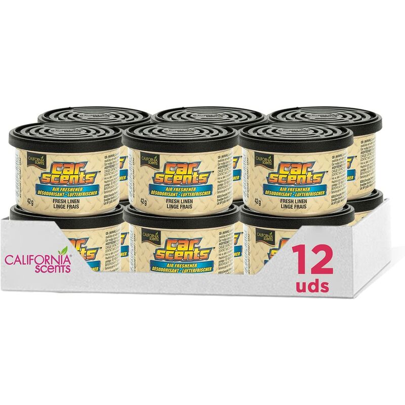 

California Car Scents - Ambientador de Coche Olor Lino Fresco - PACK 12