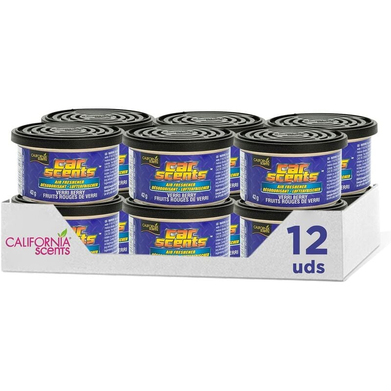 

California Car Scents - Ambientador de Coche Olor Veri Berry (Frutas Moradas del Bosque) - PACK 12