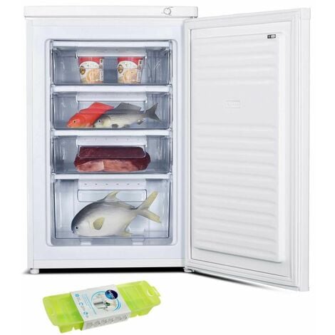 CALIFORNIA Congelateur armoire vertical top blanc froid statique 91L Autonomie 16h 4 tiroirs - Blanc