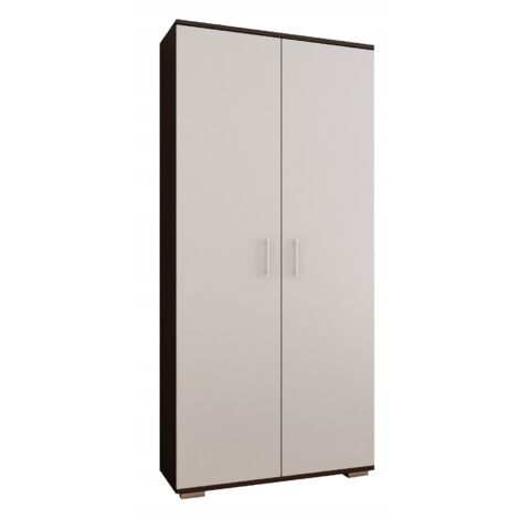 CALIFORNIA Kleiderschrank, zweitürig, T2, 80 cm, WENGE WEISS