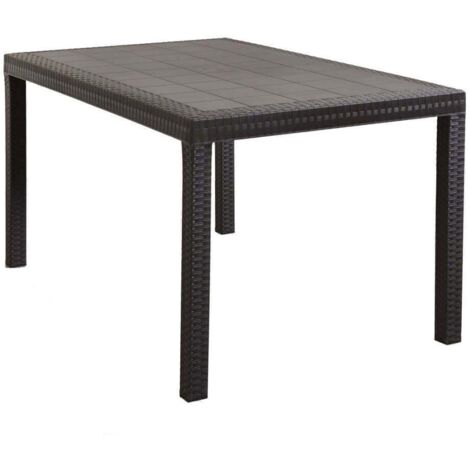 CALIGOLA - set tavolo in alluminio e teak cm 150 x 90 x 74 h con 4 poltrone Alma