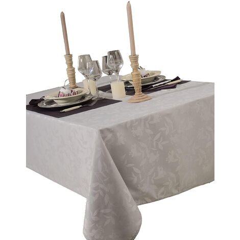 CALITEX Tovaglia Damassee Ombra Grigio Perla 150 x 300