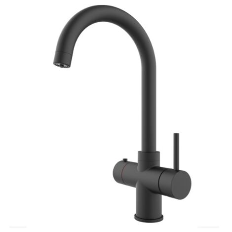 Calmag 3in1 Swan Neck Boiling Water Tap Matt Black DWFK-CALHWT-MB-SWAN