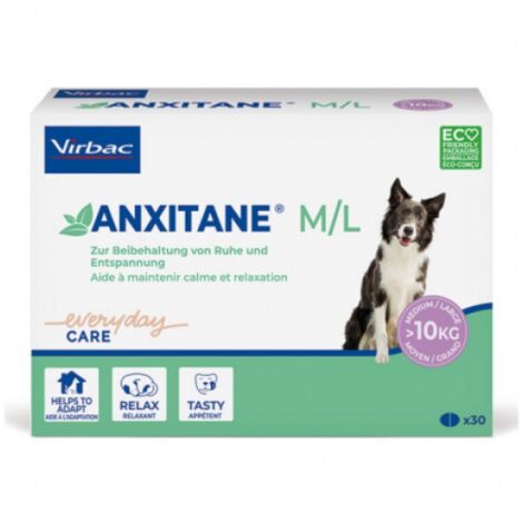 Calmant pour chien : Anxitane pour chien de + de 10 kg - Boite 30 cps