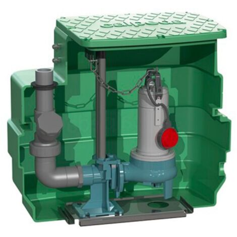 Calpeda – Station de relevage eaux chargées 0,55 kW – Débit 13,5 m³/h – Hauteur de refoulement 8 m – Flotteur intégré – Installation silencieuse