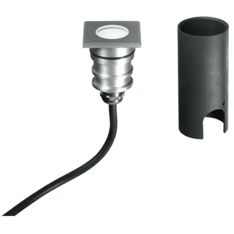 "Calpestabile LED da esterno IMPACT 24V quadrato nichel 3W 4000K (luce naturale)"