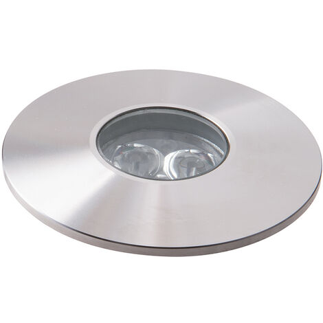 Calpestabile LED per esterno IRIDE DC12-24V argento 3x1W con funzione RGB e dimmer