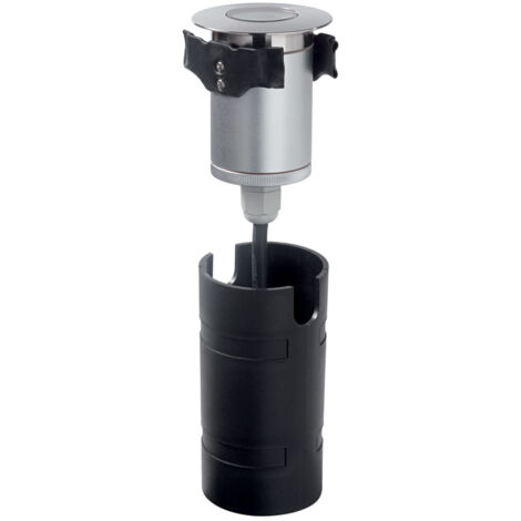 Calpestabile Moderno Rocket Mini Alluminio Cromo 1 Luce 2W 4000K Luce Naturale