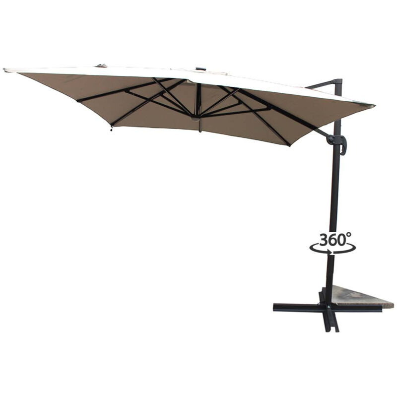 

Concept-usine - Calvia Crudo: Parasol rectangular con LED - Crudo