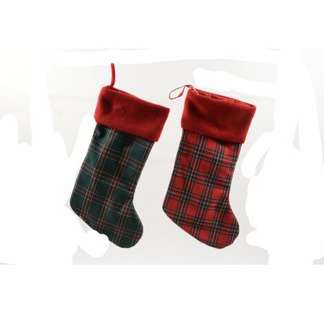 CALZA  TARTAN 23X43CM COLORI ASS PREZZO CADUNA