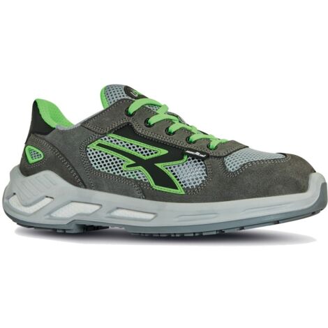 U-POWER Scarpa da lavoro antinfortunistica bassa CANYON UK S1P SRC ESD,  Taglia 42, Nero/Verde (paio) - Scarpe Antinfortunistiche