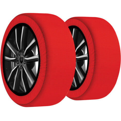 Calze da neve omologate XXL 3D rosse