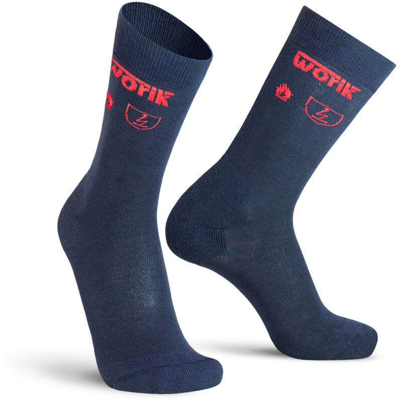 Chaussettes de travail moyennes Worik Anti-flame Pro - 43/46 - Bleu