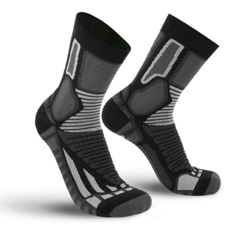 Calze tecniche medie Worik Sport-Pro - 39/41 - Nero/Grigio