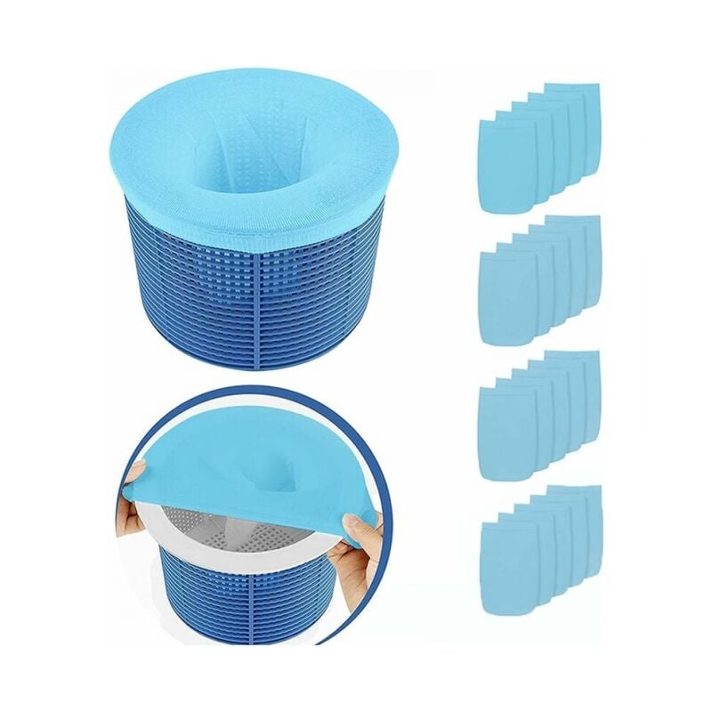 Image of Calzini per skimmer per piscina riutilizzabili e super elastici da 20 pezzi per cestello per pompa spa per piscina
