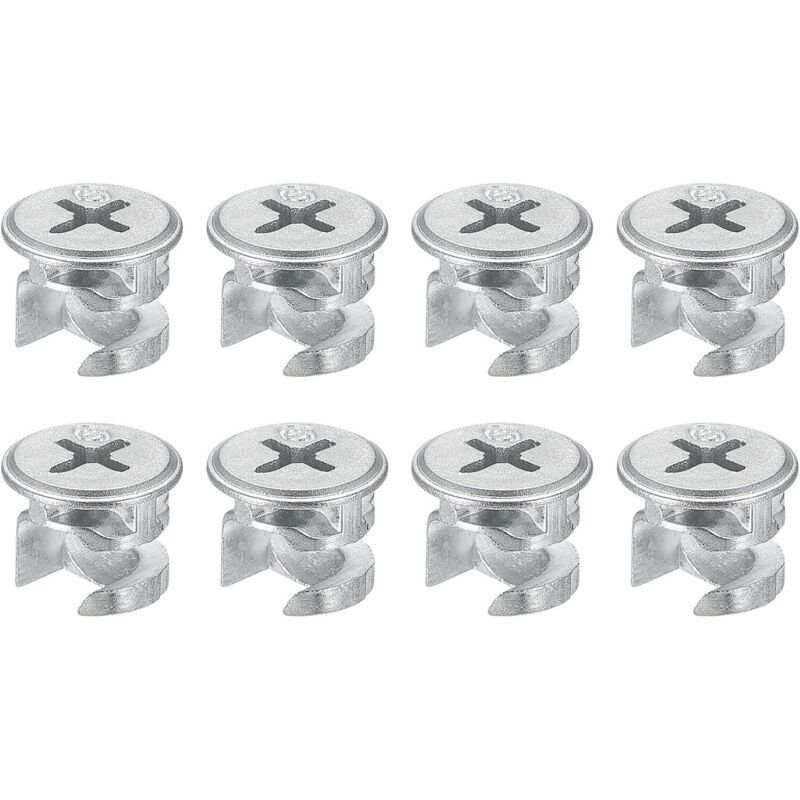 Cam Serrure Écrou pour Meubles, 8pcs 12x10mm Joint Connecteur Serrage Écrous Meubles Connexion Cam Raccords