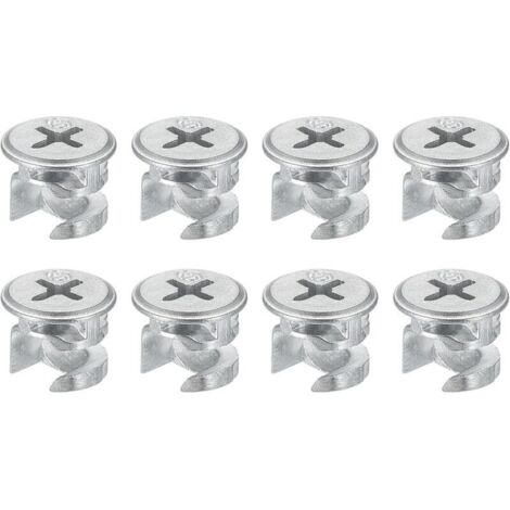 Cam Serrure Écrou pour Meubles, 8pcs 12x10mm Joint Connecteur Serrage Écrous Meubles Connexion Cam Raccords