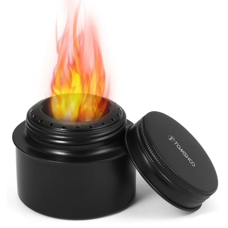 Cam Stove Portable Mini Alloy Alcohol Stove With Lid Outdoor Cam Hi Backpac Ing Stove Black