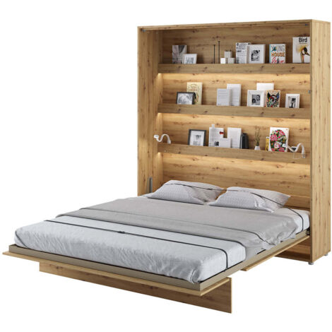 Cama abatible BED CONCEPT 13 180x200 vertical roble artesanal