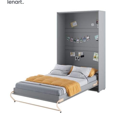 Cama abatible Lenart Concept Pro CP02 120x200 vertical gris mate