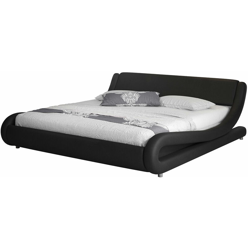 

Muebles Bonitos - Cama de matrimonio Alessia en color negro (135x190cm)