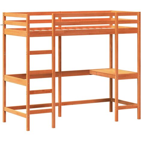  Camas altas bajas, cama tipo loft individual con escaleras,  marco de cama de madera con escalera de almacenamiento para niños y niñas,  color blanco : Hogar y Cocina