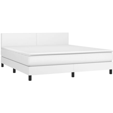 vidaXL Cama Box Spring con Colchón Cuero Sintético Viscoelástico Multimodelo