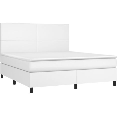 vidaXL Cama Box Spring con Colchón Cuero Sintético Viscoelástico Multimodelo