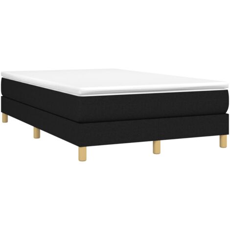 Cama box spring con colchón tela negro 120x190 cm vidaXL