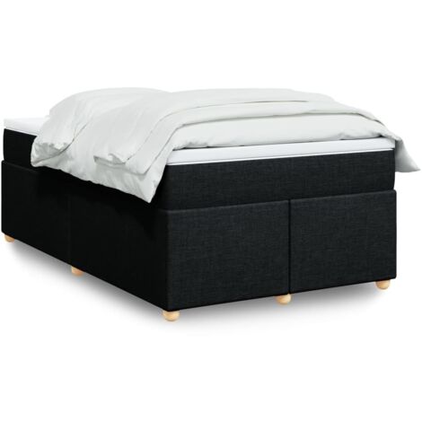 Cama box spring con colchón tela negro 120x200 cm vidaXL