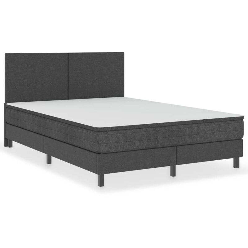 

vidaXL Cama Box Spring Tela Gris Oscuro 180x200 cm Modelo 1 - Gris