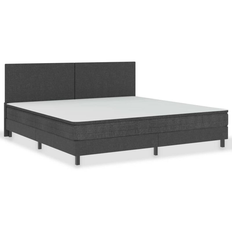 

vidaXL Cama Box Spring Tela Gris Oscuro 200x200 cm Modelo 1 - Gris