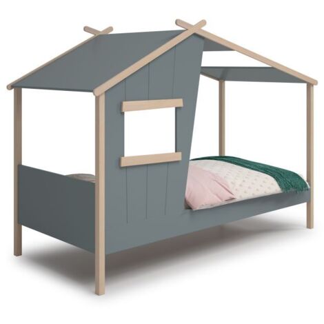 Cama cabaña Hutbed Verde Salvia - Oak Soft (ancho) x 158,5cm (alto)