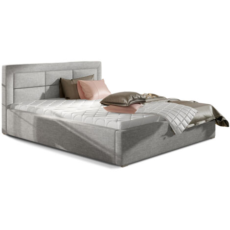 Cama canapé 160x200 con somier Nael Gris