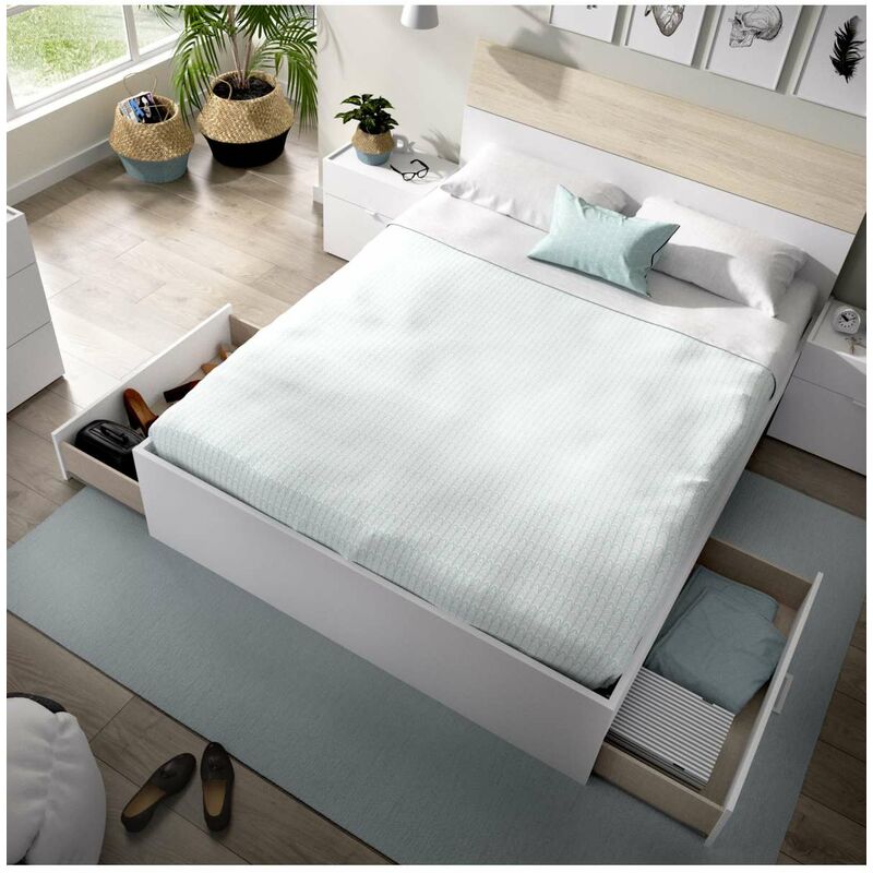 

Cama canape Segura para colchones de 150x190 en color blanco 85 cm(alto)156 cm(ancho)192 cm(largo) Color BLANCO