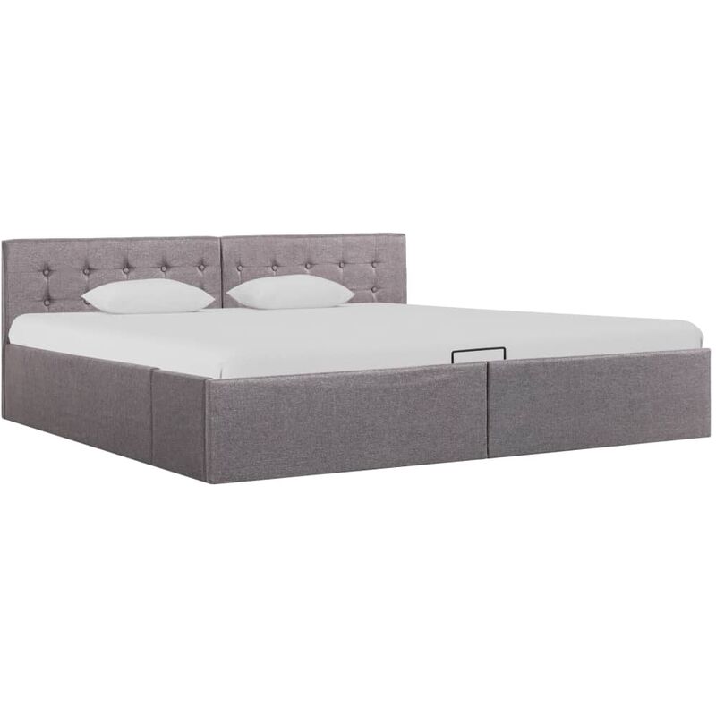 

BHD - Cama canapé hidráulica con almacenaje tela gris topo 180x200 cm