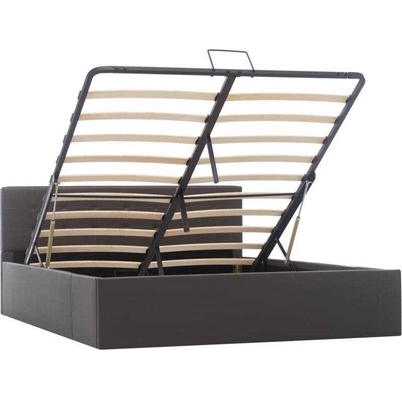 

Cama Canapé Hidráulica Cuero Sintético Gris 140x200 cm - Gris - Vidaxl