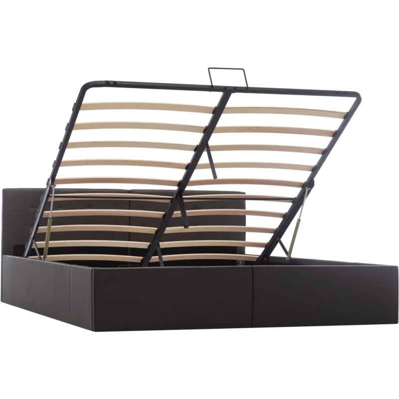 

Cama Canapé Hidráulica Cuero Sintético Gris 160x200 cm - Gris - Vidaxl