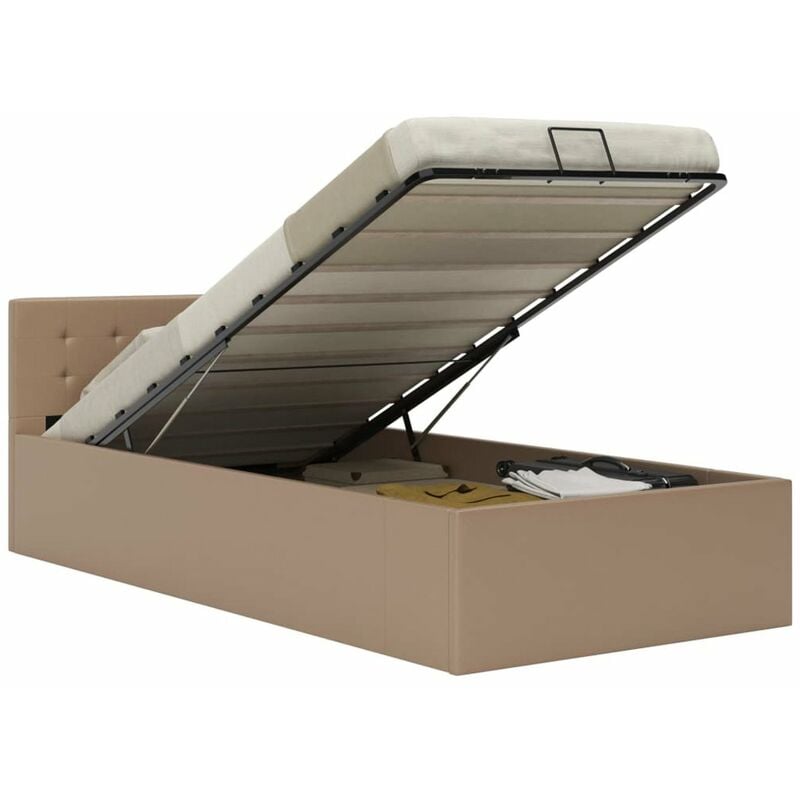 

Cama canape hidraulica cuero sintetico capuchino 90x200 cm