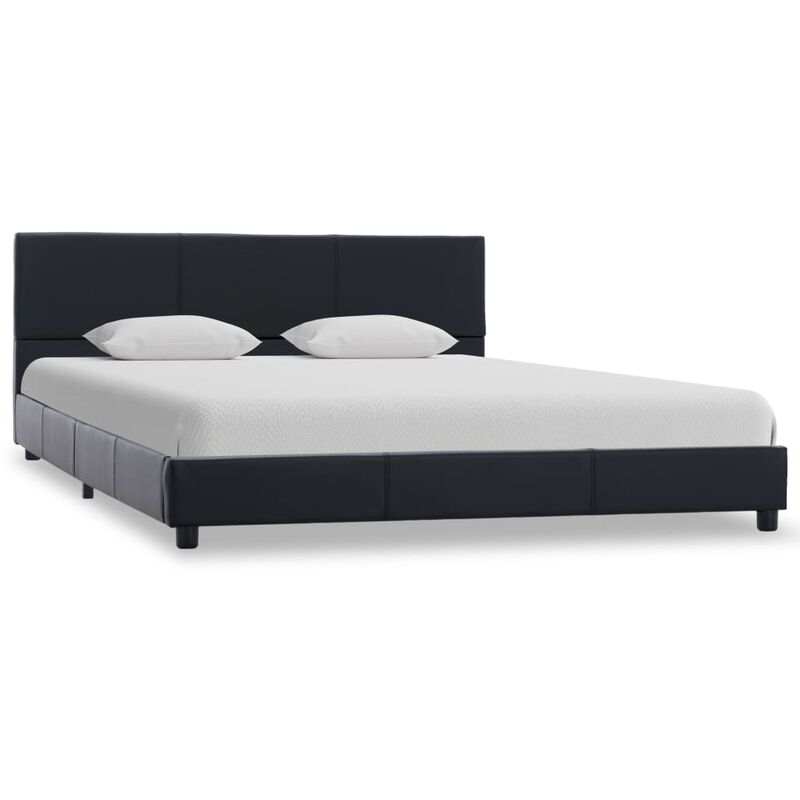 

Cama canape hidraulica cuero sintetico negra 140x200 cm