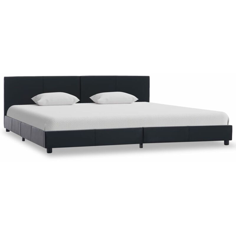 

Cama canape hidraulica de cuero sintetico negro 160x200 cm