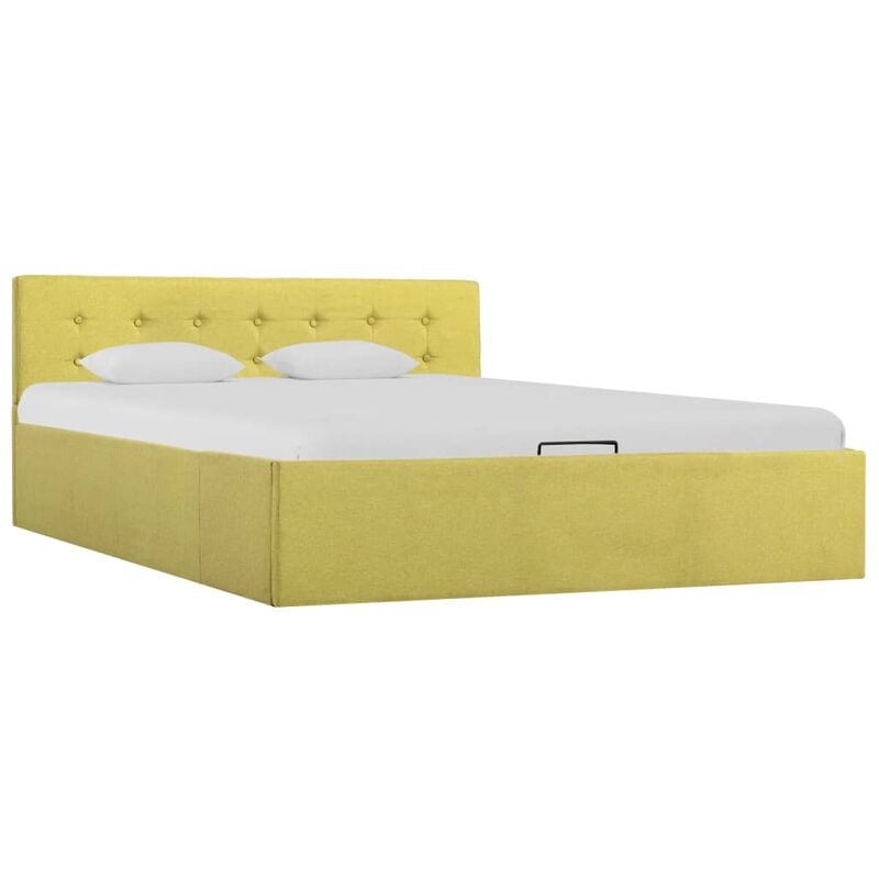 

Cama canape hidraulica de tela amarillo lima 140x200 cm