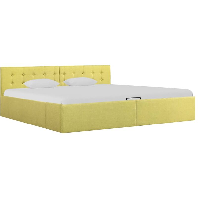 

Cama canapé hidraúlica de tela amarillo lima 180x200 cm