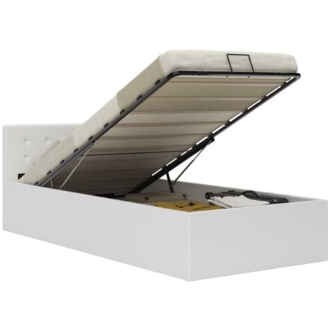 Canapé abatible, gran capacidad y alta durabilidad, blanco, 135x182 Storage  bed