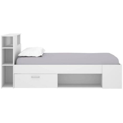 Cama Compacta 90x190 Blanco 96x218x99 cm - LANKA 90
