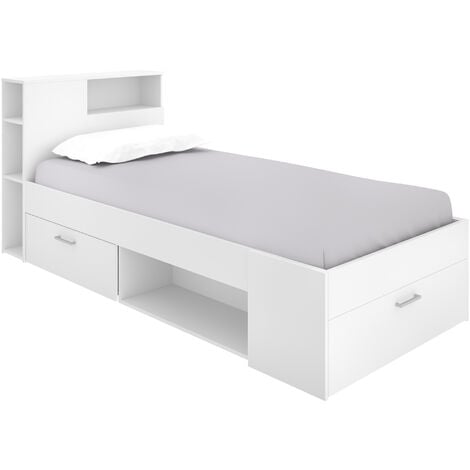 Cama compacta 90 blanca con dos camas - Muemue