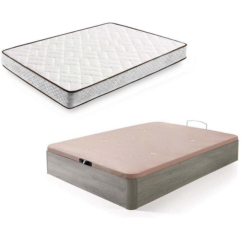 

Cama Completa - Colchon Flexitex + Canape Abatible De Madera Color Roble Cambrian, 150x200 Cm