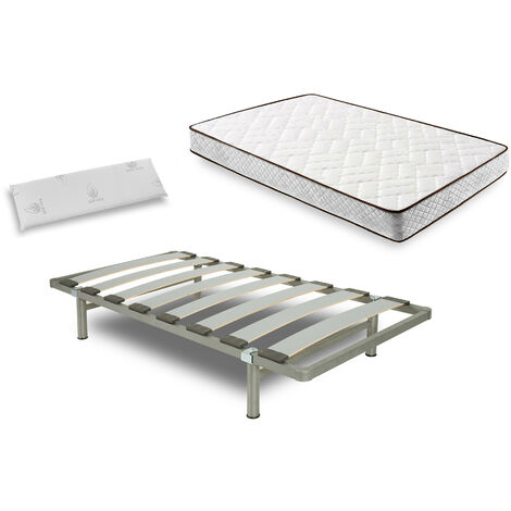 Cama Nido 6 Patas Con 2 Somieres Estructura Metálica Reforzada + 2  Colchones Flexitex Con Tejido 3d Y Aloe Vera, Altura 18 Cm + Almohada De  Fibra, 90x190 Cm con Ofertas en Carrefour