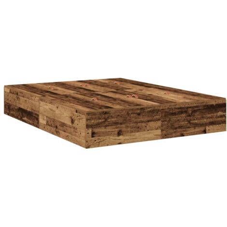 Cama con almacenamiento Madera Vieja 135 x 190 cm vidaXL