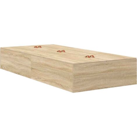 Cama con almacenamiento Roble Sonoma 80 x 200 cm vidaXL